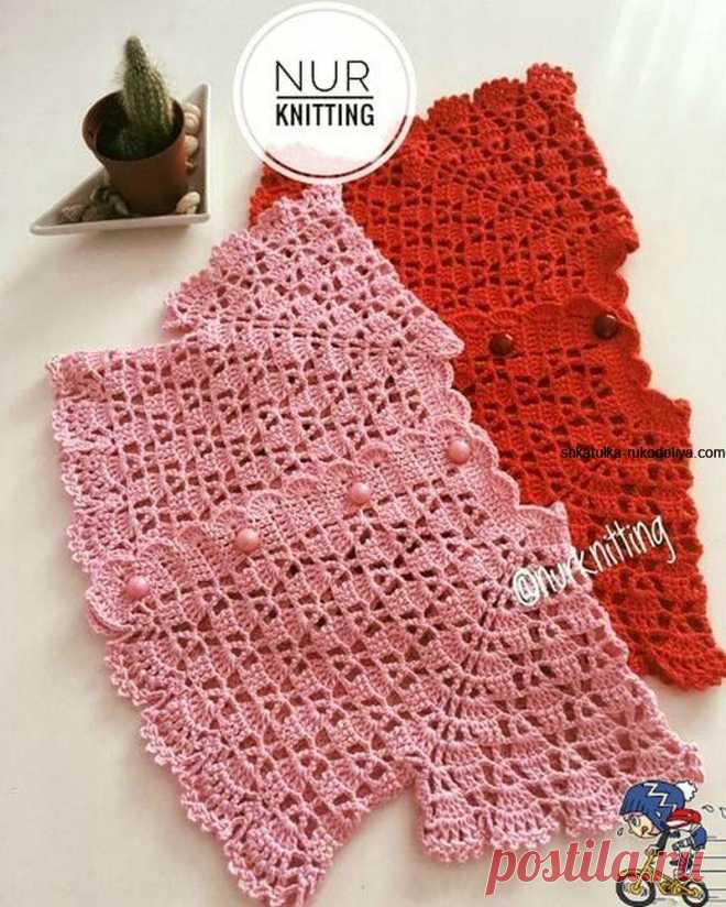 Детская летняя кофточка крючком.