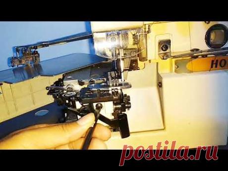 Cómo ajustar el ancho  de puntada en la Overlock