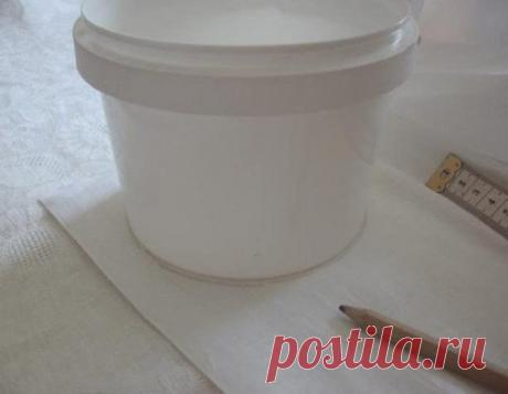 Корзинка из ведерка от майонеза