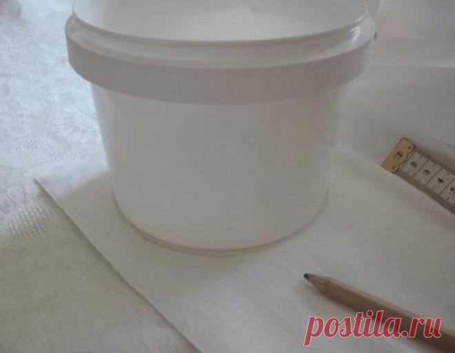 Корзинка из ведерка от майонеза