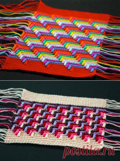Вязание узора, имитирующего вышивку барджело — Рукоделие