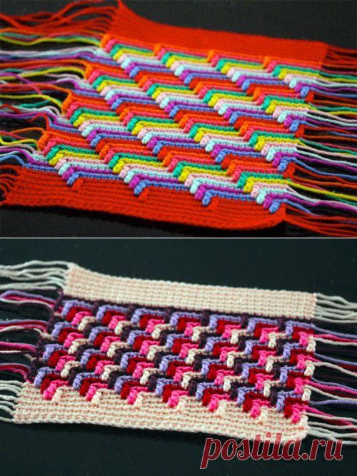 Вязание узора, имитирующего вышивку барджело — Рукоделие