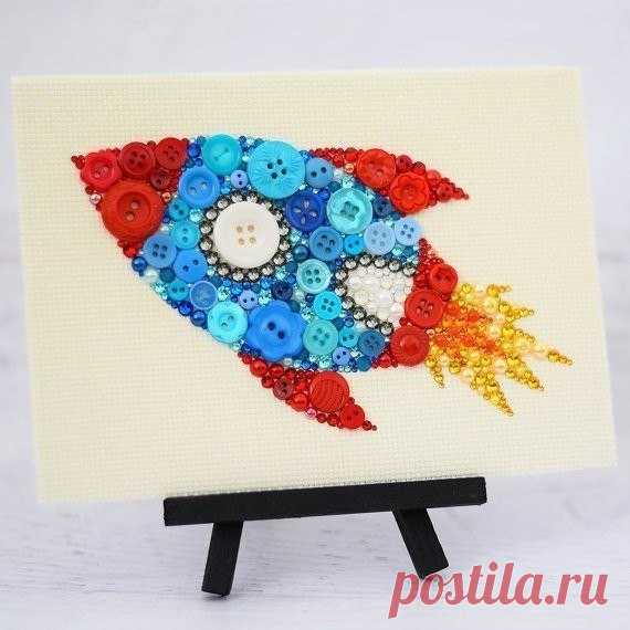 Прекрасные картины из пуговиц — Сделай сам, идеи для творчества - DIY Ideas