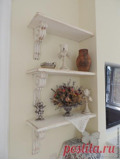 Полка на стену с консолью Шебби шик и полка в моей комнате – заказать на Ярмарке Мастеров – 4OWSPRU | Полки, Таганрог