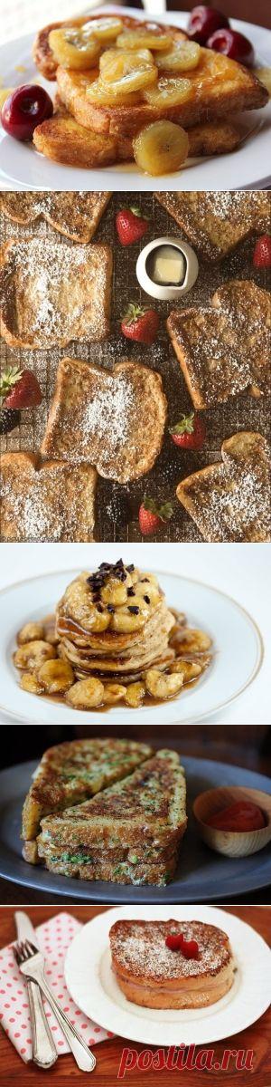 Французский тост с бананово-карамельным соусом