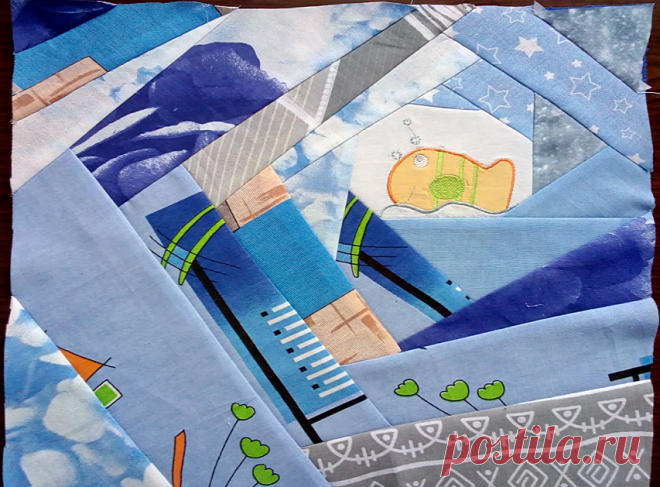 Блок крейзи для подушки без ножа и мата. Показываю что получилось в итоге | Лоскуток к лоскутку | Яндекс Дзен