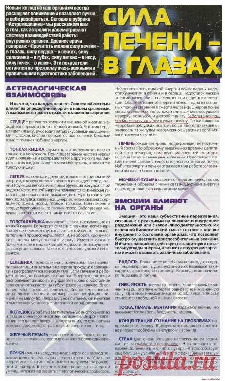 Астрологическая связь органов человека