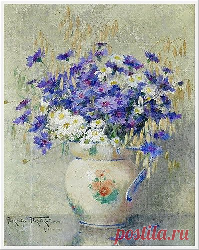 А. В. Маковский «Натюрморт с цветами в вазе»