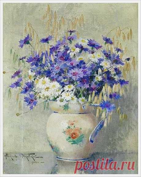 А. В. Маковский «Натюрморт с цветами в вазе»