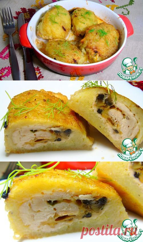 Фаршированные котлеты в картофельной шубе - кулинарный рецепт