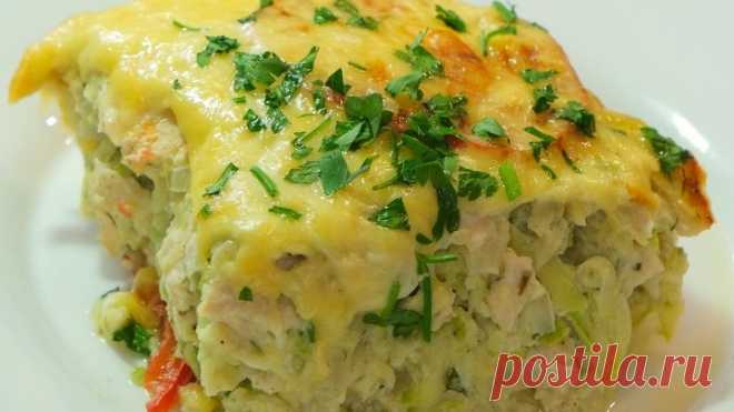 Нежная запеканка из кабачков и курицы - простой рецепт для всей семьи