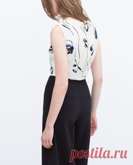 PRINTED CROP TOP - View all - Tops - WOMAN | ZARA Armenia