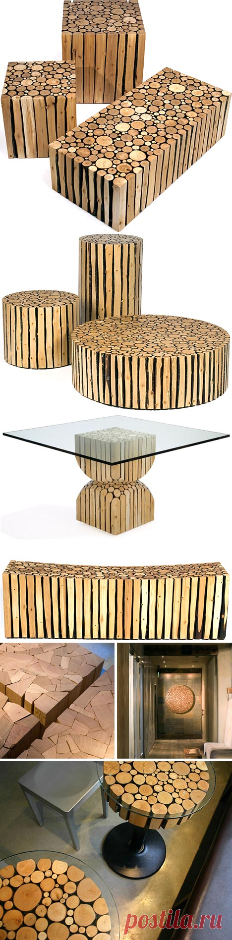 Creative Custom Log Craft: Rustic Modern Wood Furniture