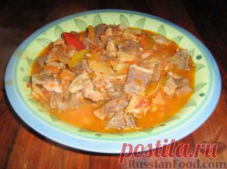 Рецепт: Овощное рагу с желудочками на RussianFood.com