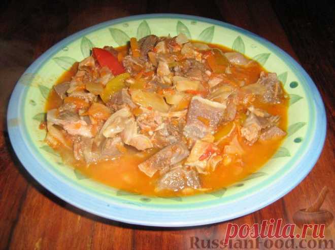 Рецепт: Овощное рагу с желудочками на RussianFood.com