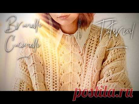 Осенний шикарный джемпер спицами Cucinelli: мастер-класс, + СХЕМА 👌 How to knit beautiful sweater