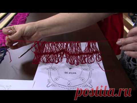 Mulher.com 02/04/2014 Helen Mareth - Blusa em squares crochê de grampo Parte 1/2