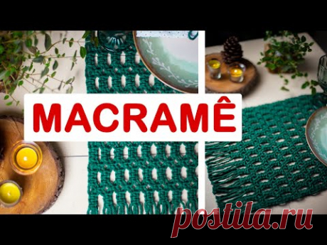 JOGO AMERICANO EM MACRAMÊ PASSO A PASSO DECORAÇÃO DE NATAL - YouTube