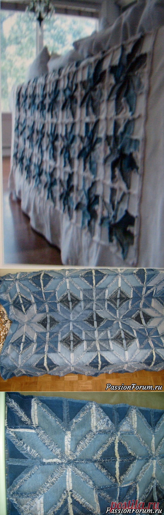 Одеяло джинсовое из б/у юбок и брюк - запись пользователя Han (Алина Николаевна) в сообществе Новая жизнь старых вещей в категории Все для дома