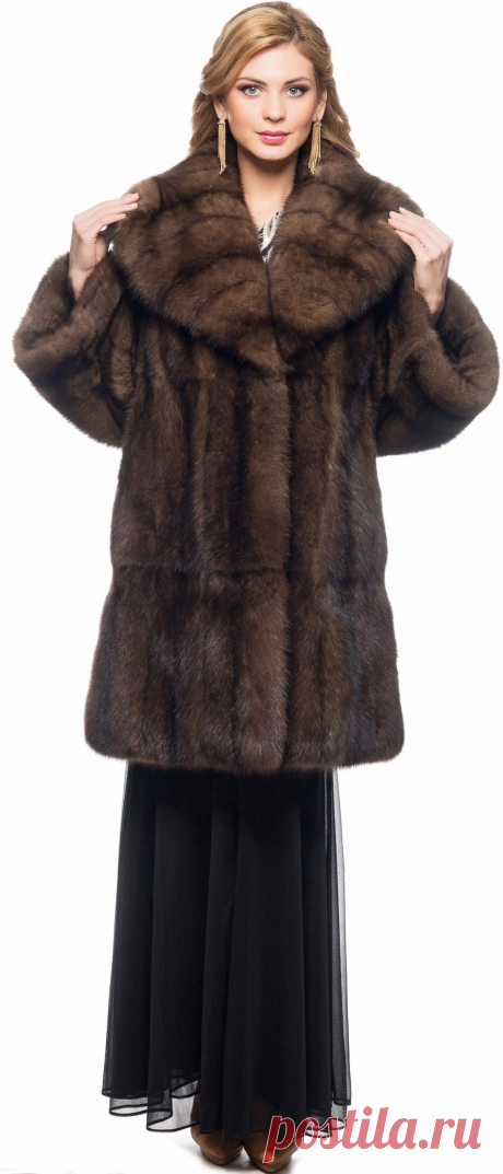 Купить Полупальто из меха соболя, модель 106100 - Цена 2062500