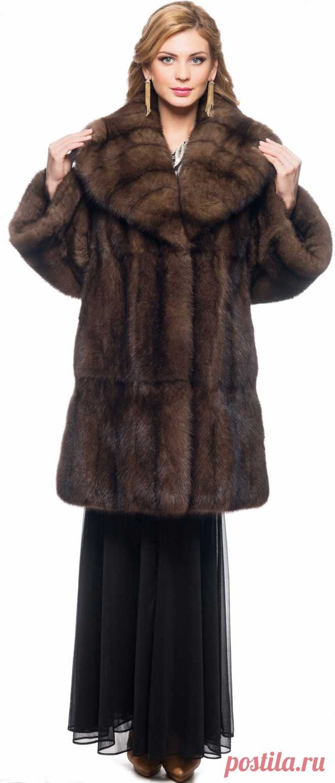 Купить Полупальто из меха соболя, модель 106100 - Цена 2062500