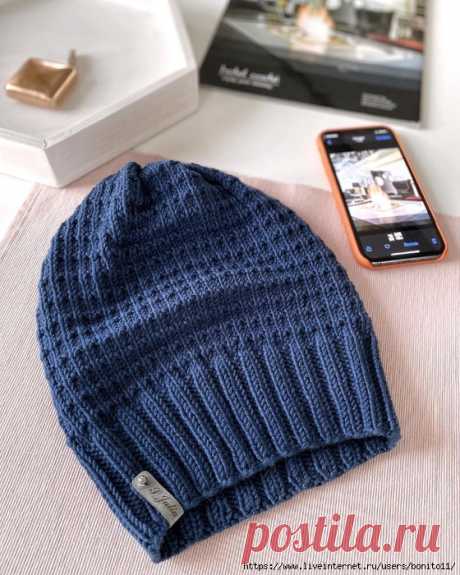 Шапочка мужская от s_julia_knitting