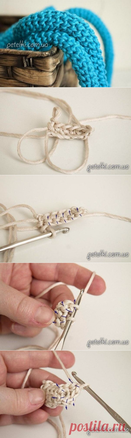 Круглый прочный шнур крючком. Мастеркласс