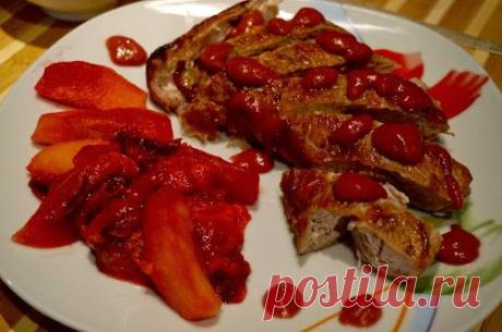 Home food: Филе индейки с яблоками и сливами
