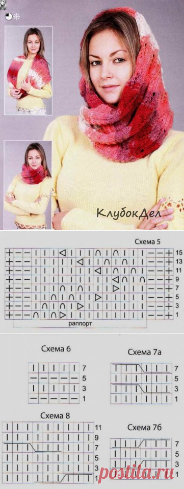 Снуд спицами