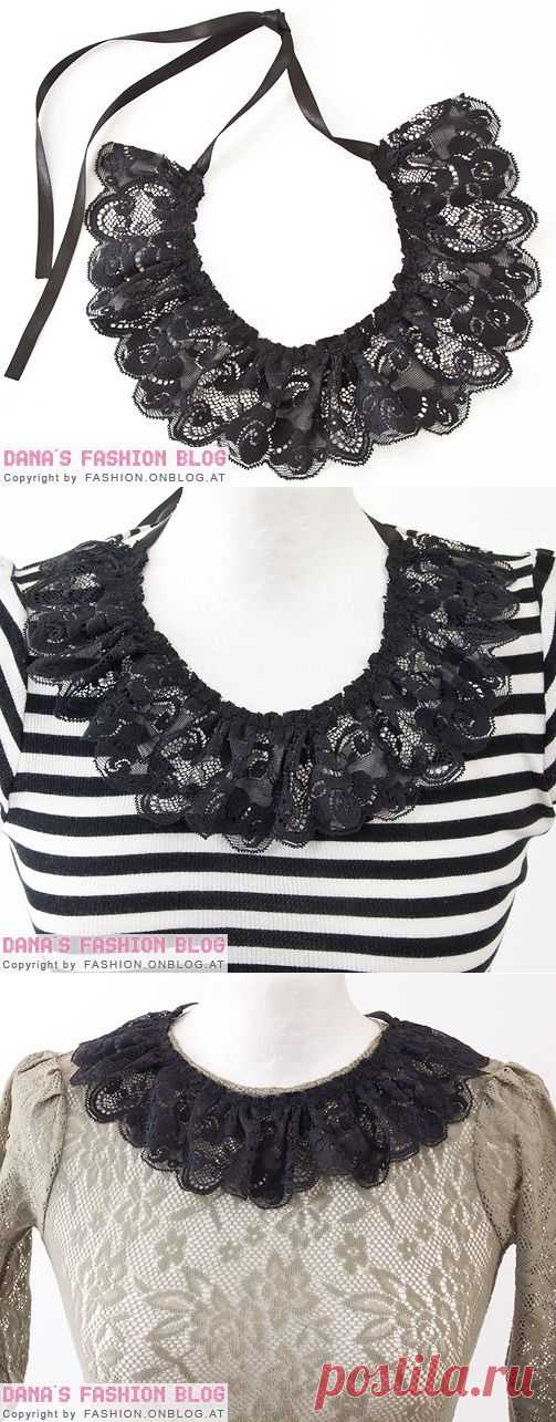 Fashion DIY Tutorial: Abnehmbarer Spitzenkragen DIY - Outfits, Accessoires & Schuhe Dana´s Fashion Blog