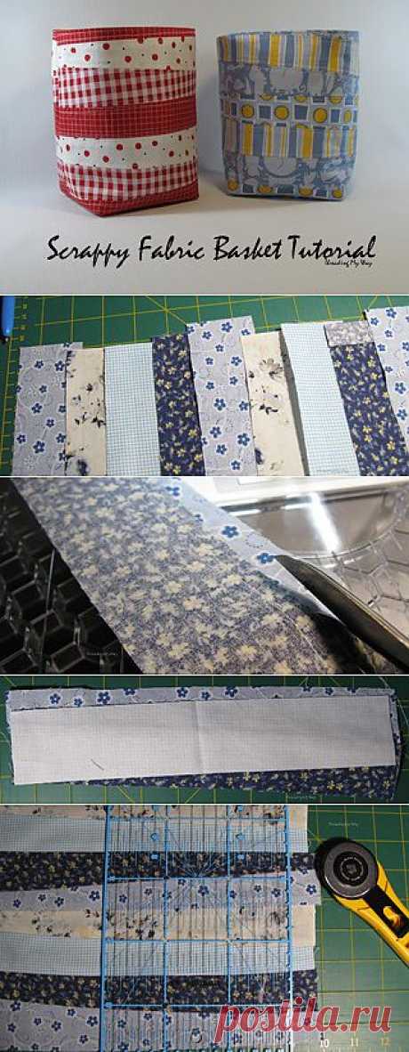 Scrappy Fabric Baskets from Threading My Way: National Sewing Month 2013