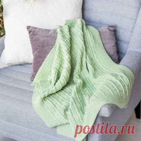 Схема узора для пледа спицами
