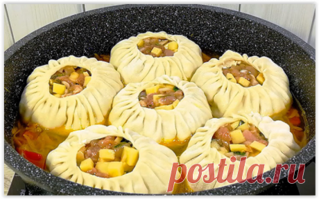 Вкуснейшее горячее для всей семьи: ленивые манты на сковороде!