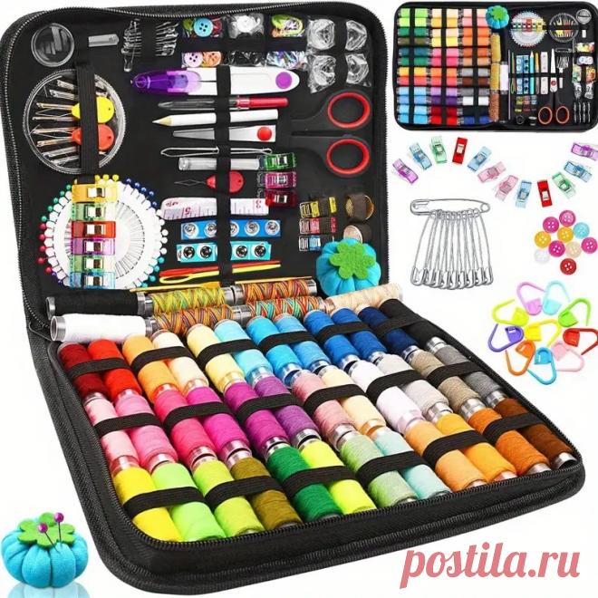 Набор для шитья на предметов с 30 разноцветными нитками - Temu Moldova