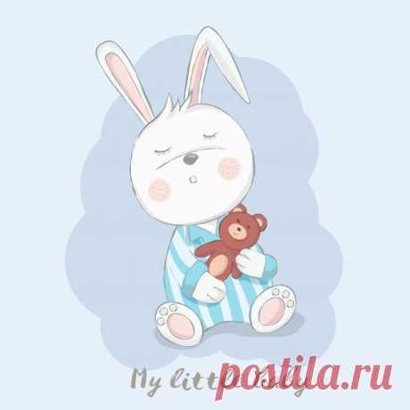 Симпатичный кролик ребенка с мишкой мультяшный медведь Более миллиона свободных векторов, PSD, фотографии и бесплатные иконки. Эксклюзивные халявы и все графические ресурсы, которые необходимые для ваших проектов