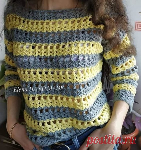 Easy crochet pullover sweater | Free Crochet Patterns