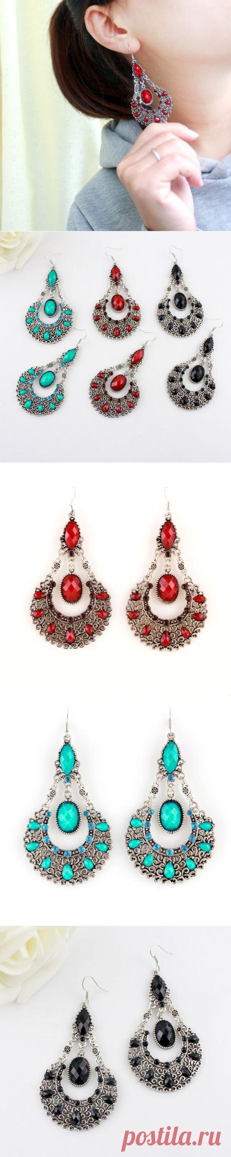 Пара Чешский Ажурные водослива Shape серьги для WomenEarrings | RoseGal.com