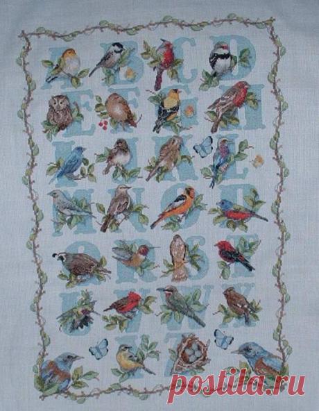 birds alphabet. Вышивка: алфавит, календари, метрики. Общий фотоальбом