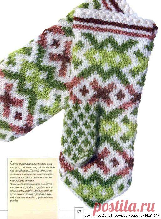 Узорные рукавицы | Умелые ручки