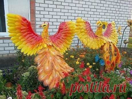 Дачные шедевры из пластиковых бутылок