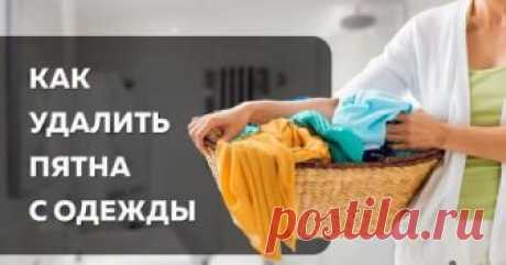 Выведение пятен с одежды в домашних условиях