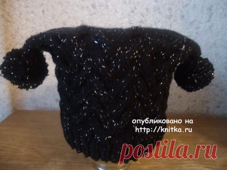 шапка для девочки спицами . Работа Валерии, Вязание для детей