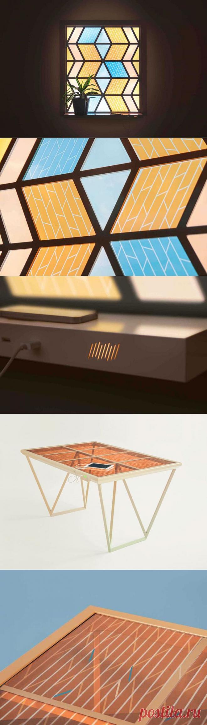 Элегантный витраж и письменный стол собирают солнечную энергию - Экологический дайджест FacePla.net