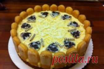 Торт с клубникой и белым шоколадом (без выпечки)