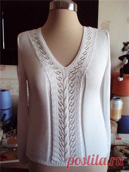 Красивый узор для пуловера спицами. Beautiful pattern with needles | Вязание для всей семьи