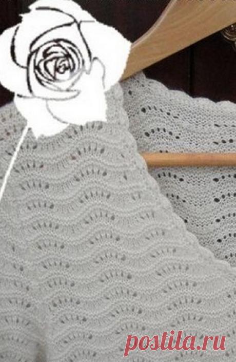 Узор Волны спицами