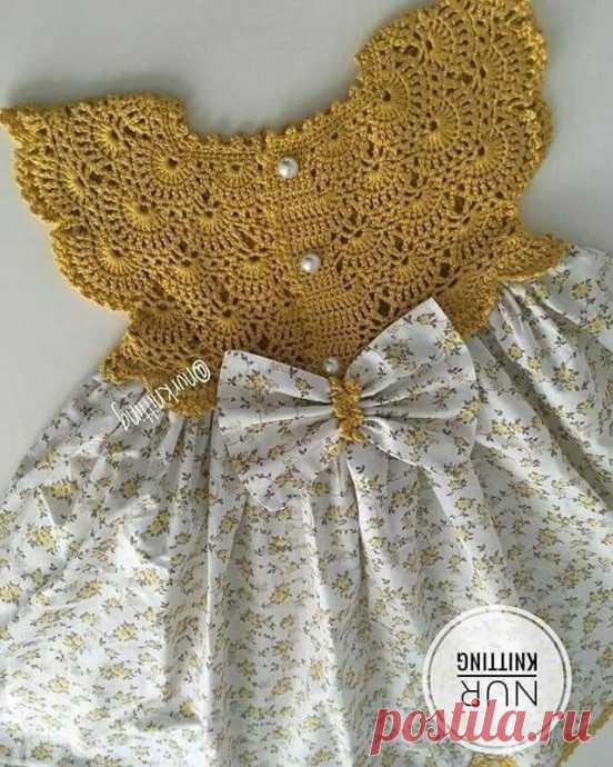 Схемы для вязания детского платья крючком