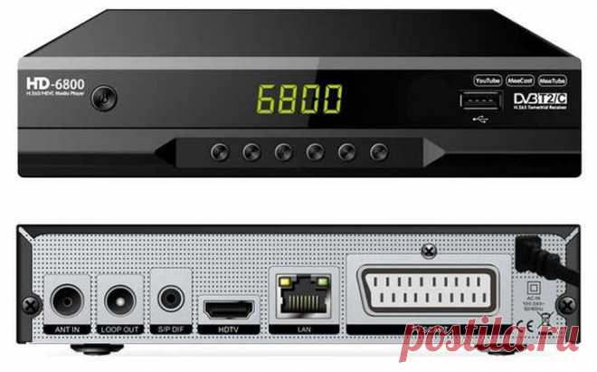 Цифровая приставка DVB-T2 Qinvbt DVB-T2+C HD 6800