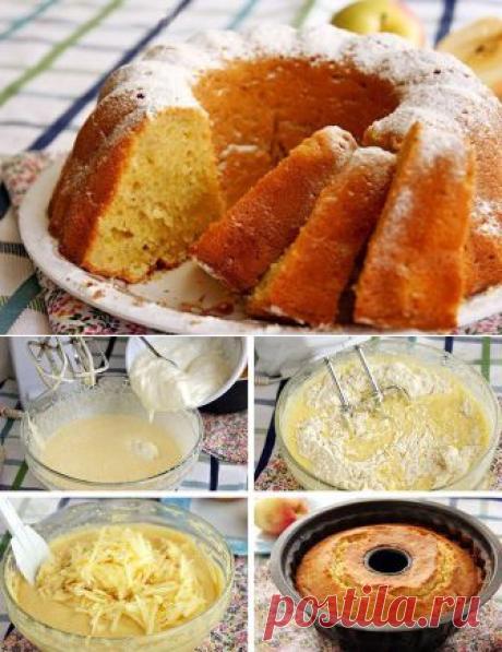 Яблочный кекс на сметане |