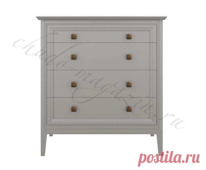 Комод серый из массива дерева с 4 ящиками купить по цене 75 180 руб. в Москве — интернет магазин chudo-magazin.ru